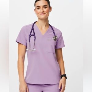 Lavender Dew Figs Set. Catarina Top/High Waisted Zamora Bottoms. Both Large